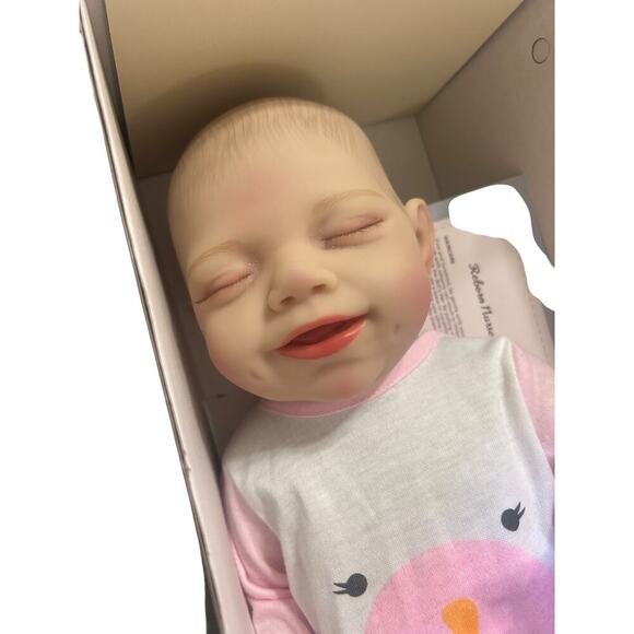 Reborn Baby Doll Sleeping smiling infant girl 16" - Picture 2 of 12